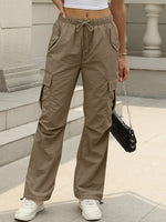 Load image into Gallery viewer, Effortless Cargo Pants for Women with Drawstring Waist Straight Leg Style
