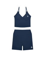 Load image into Gallery viewer, Tertia + Antonia V-Neck & High Waisted Yoga Matching Set - in Dark Colors