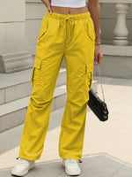 Load image into Gallery viewer, Effortless Cargo Pants for Women with Drawstring Waist Straight Leg Style