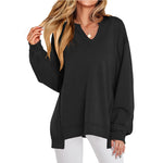Load image into Gallery viewer, Women's Tunic Top V Neck Long Sleeve Oversized Relaxed Style