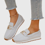 Load image into Gallery viewer, Women's Loafers Buckle Detail Slip On Walking Style