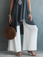 Load image into Gallery viewer, Women's Gray Sleeveless Tunic High Low Hem Flowy Draped Style