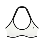 Load image into Gallery viewer, Diana Halter Color Block Yoga Sports Bra - In White