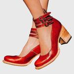 Load image into Gallery viewer, Women's Boots Buckle Strap Block Heel Cutout Style