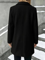 Load image into Gallery viewer, Women's Wool Coat Notch Collar Single Breasted Longline Style