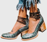 Load image into Gallery viewer, Women's Boots Buckle Strap Block Heel Cutout Style