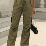 Load image into Gallery viewer, Effortless Cargo Pants for Women with Drawstring Waist Straight Leg Style