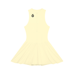 Load image into Gallery viewer, Selena Ruched Sleeveless Full-Zip Dress - In Pink, Light Yellow, & Water Blue
