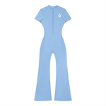 Load image into Gallery viewer, Nova Flared Leg Quarter-Zip Jumpsuit