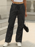 Load image into Gallery viewer, Effortless Cargo Pants for Women with Drawstring Waist Straight Leg Style