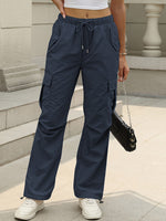Load image into Gallery viewer, Effortless Cargo Pants for Women with Drawstring Waist Straight Leg Style