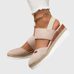 Load image into Gallery viewer, Women's Boho Sandals Beaded Elastic Ankle Strap