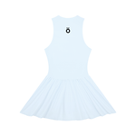 Load image into Gallery viewer, Selena Ruched Sleeveless Full-Zip Dress - In Pink, Light Yellow, & Water Blue