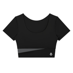 Load image into Gallery viewer, Amara Panelled Crop Yoga T-Shirt