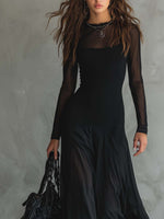 Load image into Gallery viewer, Raven | Elegant Black Going Out Dress for Black Tie Formal Style
