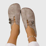 Load image into Gallery viewer, Women's Flat Shoes Soft Suede Toggle Lace Slip On Barefoot Style