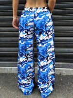 Load image into Gallery viewer, Women's Camo Cargo Pants Wide Leg Drawstring Waist Baggy Fit