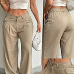Load image into Gallery viewer, Women's Cargo Pants High Waist Wide Leg Relaxed Flowing Style