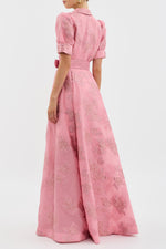 Load image into Gallery viewer, Camille | Elegant Pink Maxi Dress for Formal Wedding Guest Style