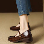 Load image into Gallery viewer, Women's Mary Jane Shoes Buckle Strap Block Heel Round Toe Style