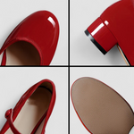 Load image into Gallery viewer, Women's Mary Jane Shoes Patent Finish Block Heel Round Toe Style