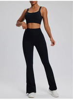 Load image into Gallery viewer, Contour Stretch Athleisure Bell Bottoms Set Nylon Spandex
