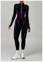 Load image into Gallery viewer, Premium Contour Seamless Breathable Jumpsuit With Front Zip
