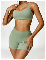 Load image into Gallery viewer, Seamless Two Piece Yoga Set Contour Silhouette Leggings