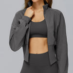 Load image into Gallery viewer, Wind Proof Zip Front Standing Collar Sweat Shirt Regular Fit