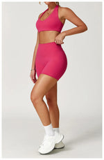 Load image into Gallery viewer, Contour Seamless Yoga Bra Hanging Neck Nylon Spandex