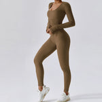 Load image into Gallery viewer, Seamless Contouring Yoga Bodysuit With Long Sleeves