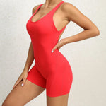 Load image into Gallery viewer, Backless One-Piece Yoga Tracksuit Breathable Nylon Knit