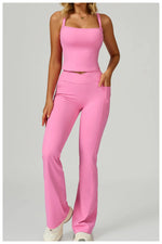 Load image into Gallery viewer, Two Piece Ultra Performance Yoga Luxe Set High Waist Band
