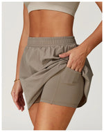 Load image into Gallery viewer, High Waist Contoured Breathable Yoga Short Skirt