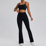 Load image into Gallery viewer, Contour Stretch Athleisure Bell Bottoms Set Nylon Spandex