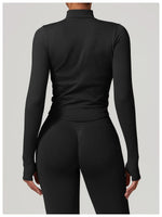 Load image into Gallery viewer, Zippered Performance Long-Sleeve Top Moisture-Wicking