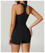 Load image into Gallery viewer, Two Piece Seamless Contour Yoga Leggings Set Nylon Knit