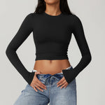 Load image into Gallery viewer, Breathable Seamless Contour Long Sleeve Top Performance