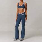 Load image into Gallery viewer, Breathable Two Piece Performance Yoga Set Contour Leggings