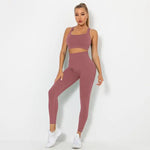Load image into Gallery viewer, Seamless Contour Two Piece Yoga Set Performance Wear