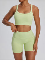 Load image into Gallery viewer, Contour Stretch Athleisure Bell Bottoms Set Nylon Spandex