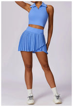 Load image into Gallery viewer, Pocketed High Waist Tennis Skirt Performance Wear Nylon