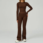 Load image into Gallery viewer, 2 Piece Contoured Breathable Yoga Ensemble Knitwear