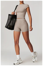 Load image into Gallery viewer, Luxurious Breathable High Waist Yoga Shorts For Running