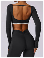 Load image into Gallery viewer, Luxurious Backless Yoga Top Breathable Contour Performance