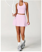 Load image into Gallery viewer, Luxurious Contouring Seamless Halter Set Performance