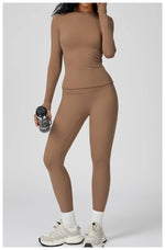 Load image into Gallery viewer, Luxurious Contour 2 Piece Yoga Athleisure Set Nylon