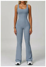 Load image into Gallery viewer, Contoured Back Zip Jumpsuit With Seamless Performance