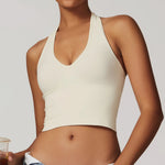 Load image into Gallery viewer, Luxurious Hanging Neck Seamless Sports Bra Nylon Spandex