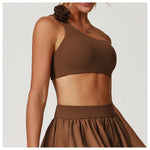 Load image into Gallery viewer, One Shoulder Seamless Contour Sports Bra Performance